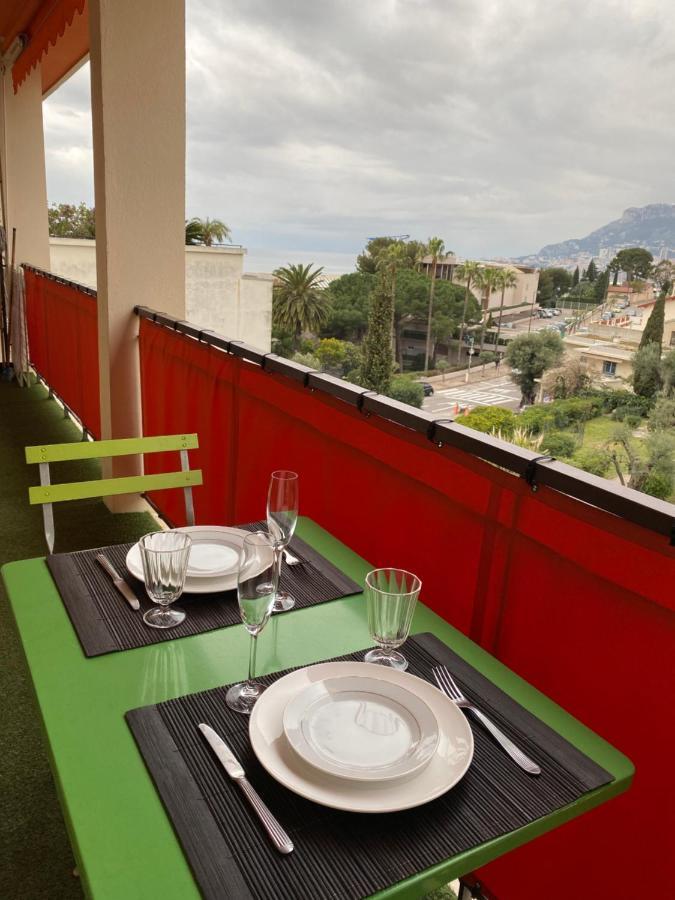 Charmant 2 Pieces Vue Sur Mer Et Monte-Carlo A Roquebrune Cap Martin Exterior photo